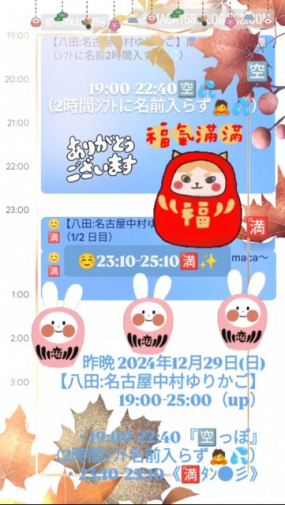 【ありがとう御座いました☆】昨年末:2024年12月29(日)【八田:名古屋中村】